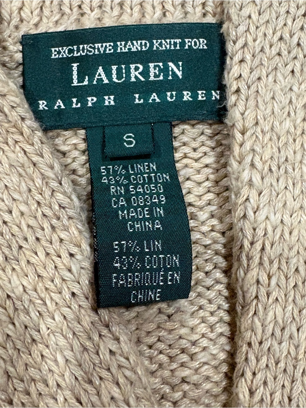 Box #7 exclusive hand knit for lauren ralph lauren sweater size Small - Picture 4 of 12